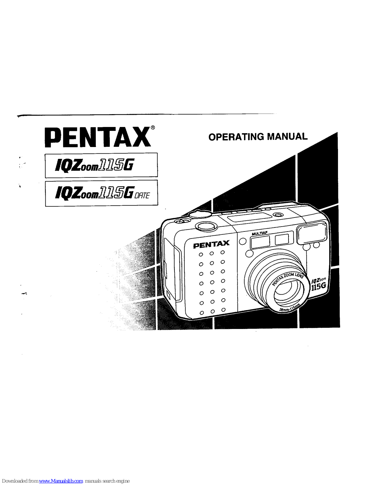 Pentax IQZoom 115G Date Operating Manual