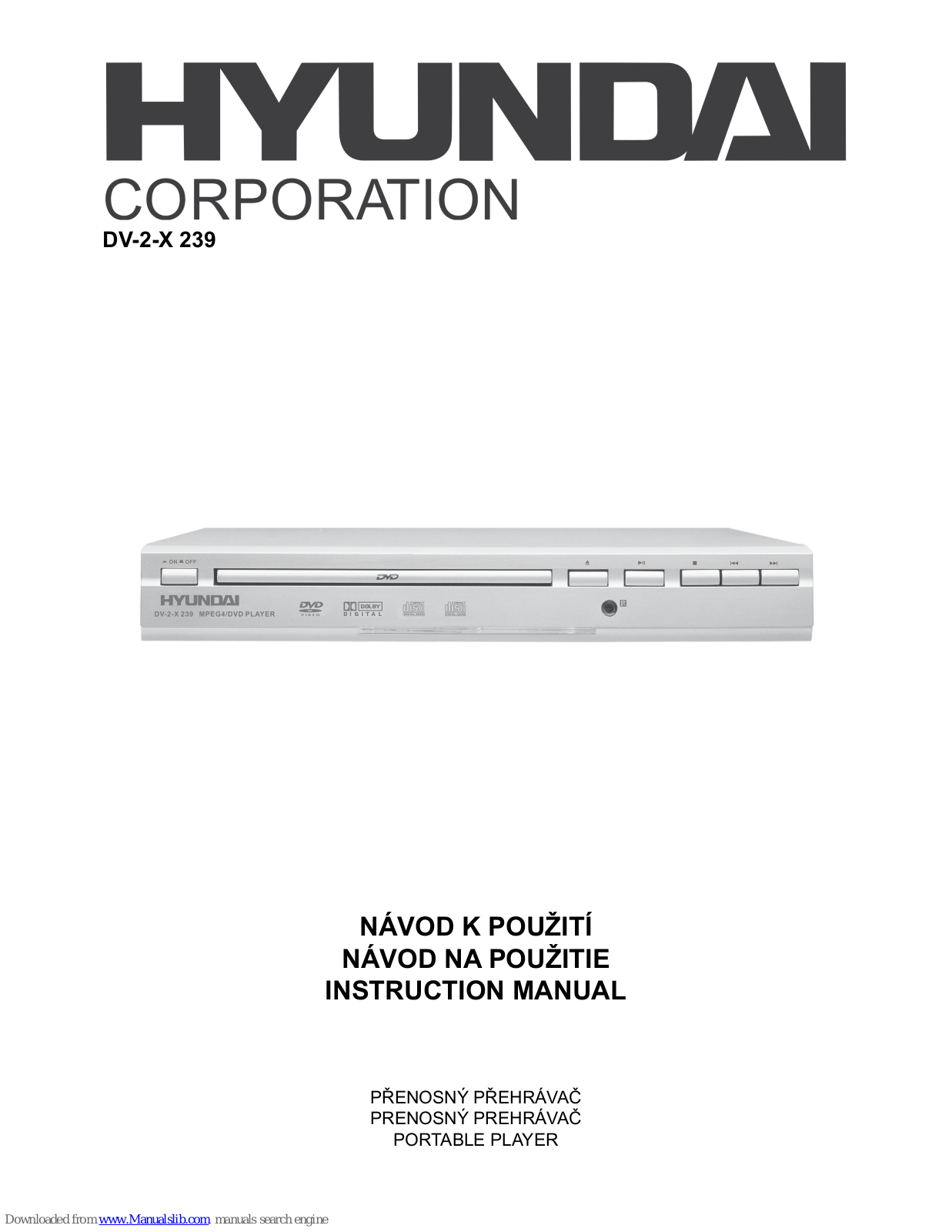 Hyundai DV-2-X 239 Instruction Manual