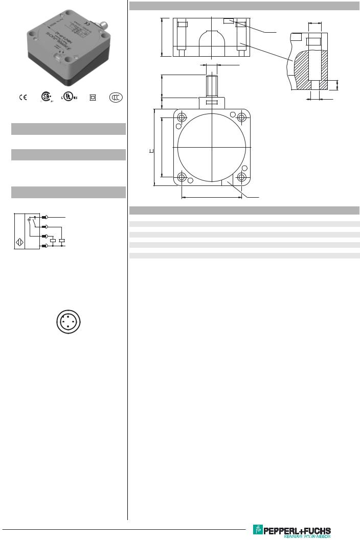 Pepperl Fuchs NCB40-FP-A2-P4-V1 Data Sheet