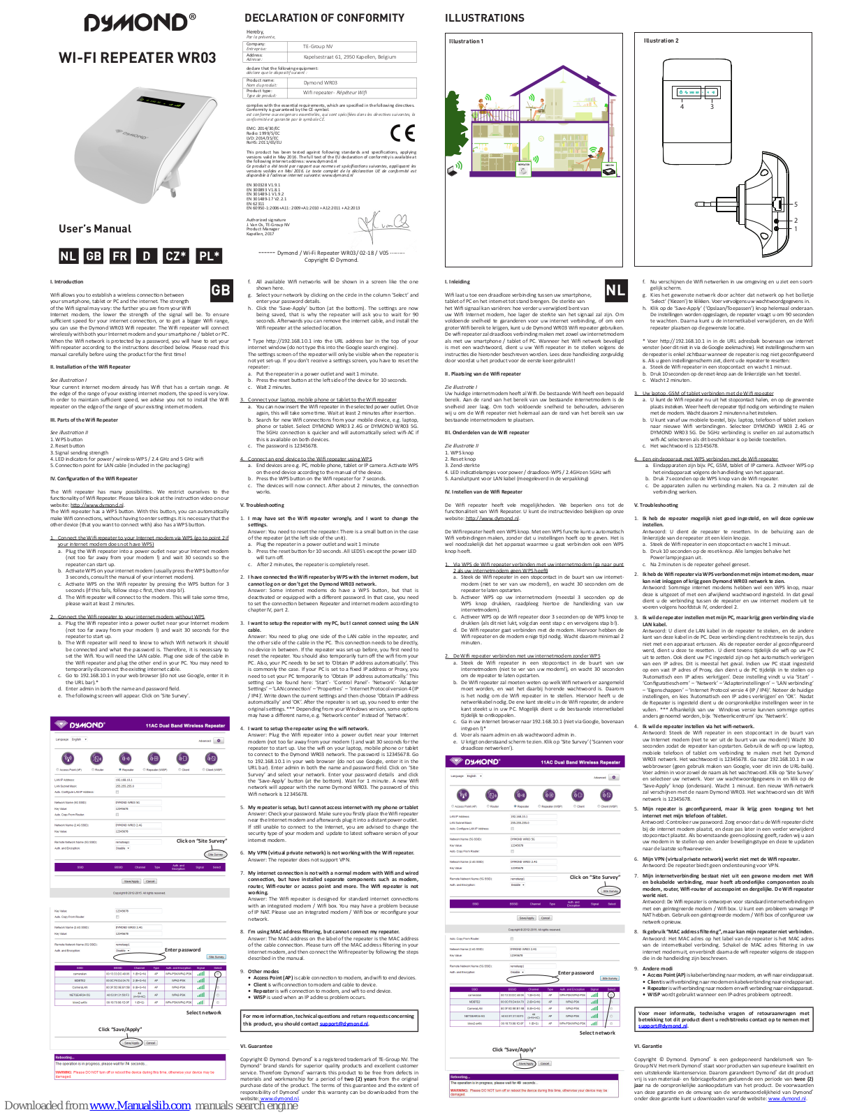 Dymond WR03 User Manual