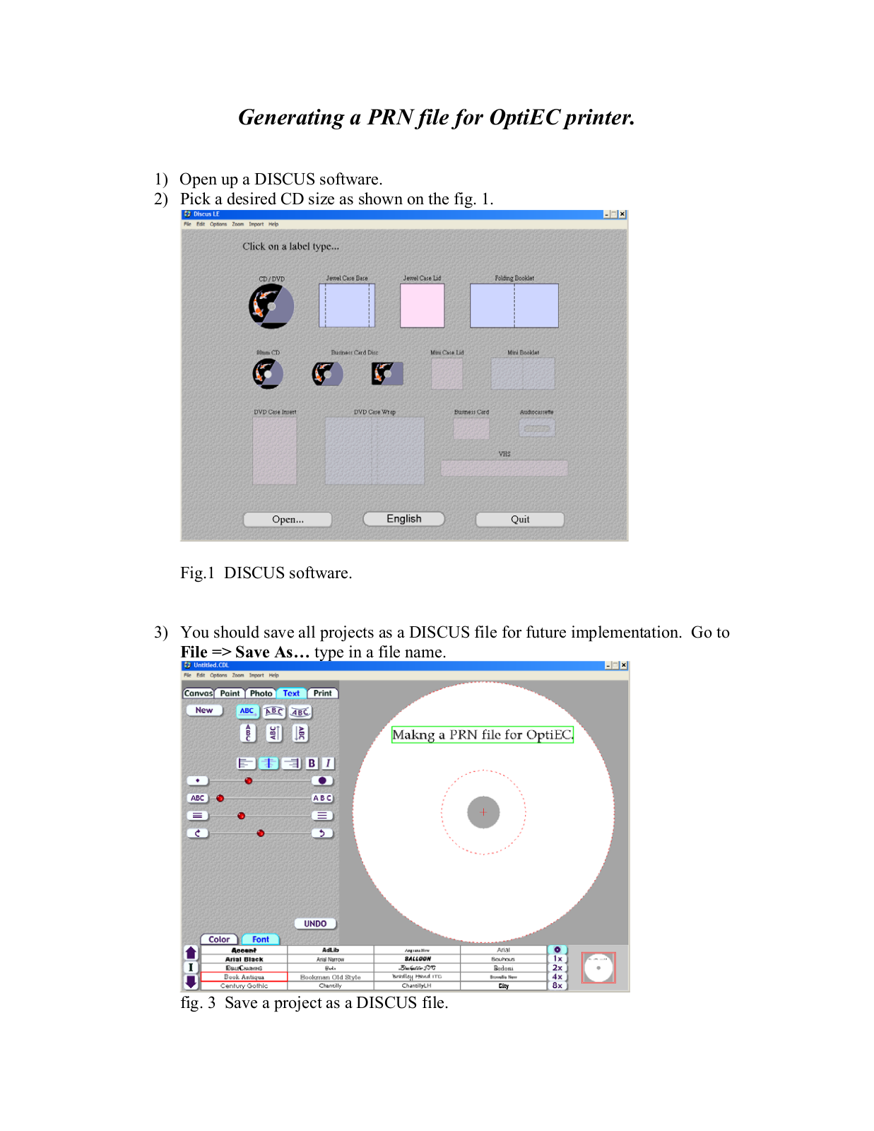 MF Digital OptiEC Test PRN File User Manual