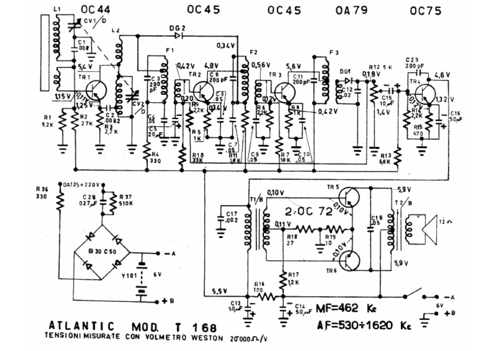 Atlantic t168 schematic