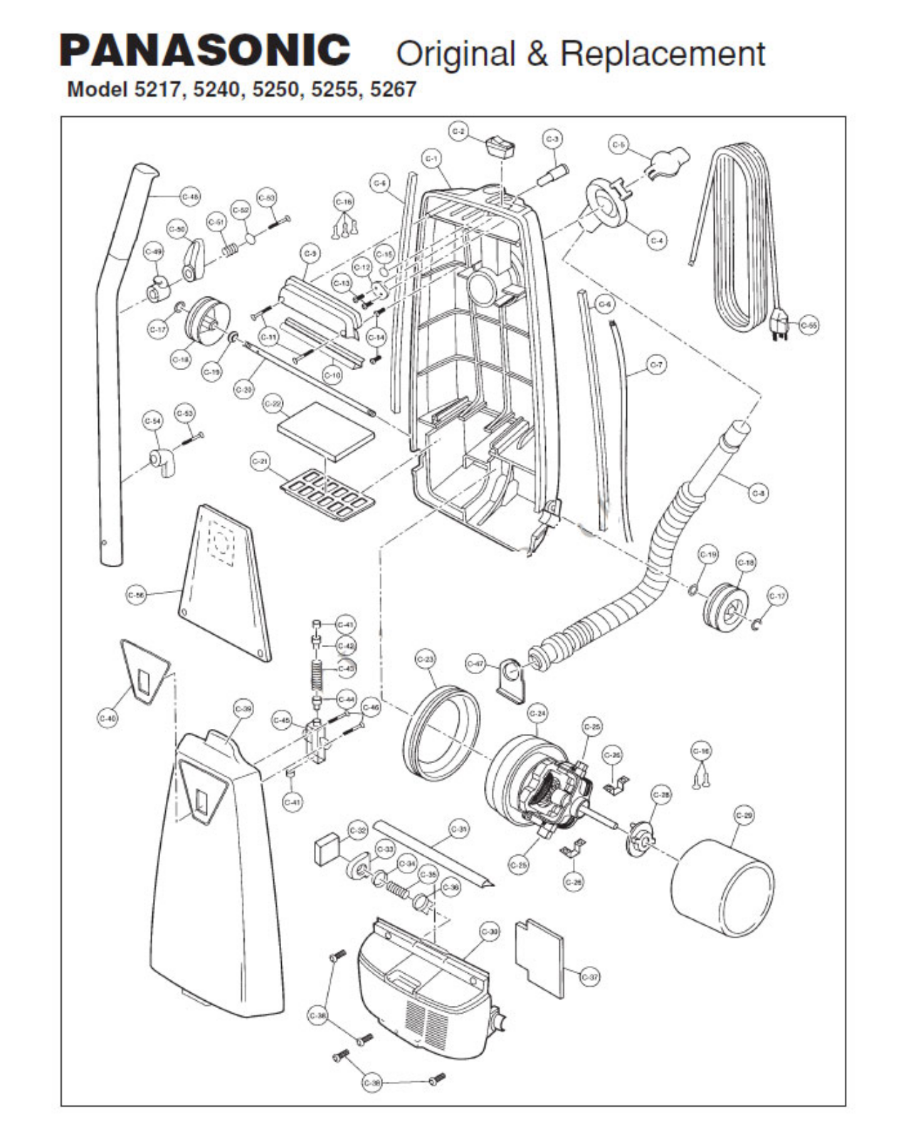 Panasonic Mc-5250, Mc-5240, Mc-5217, Mc-5255 Owner's Manual