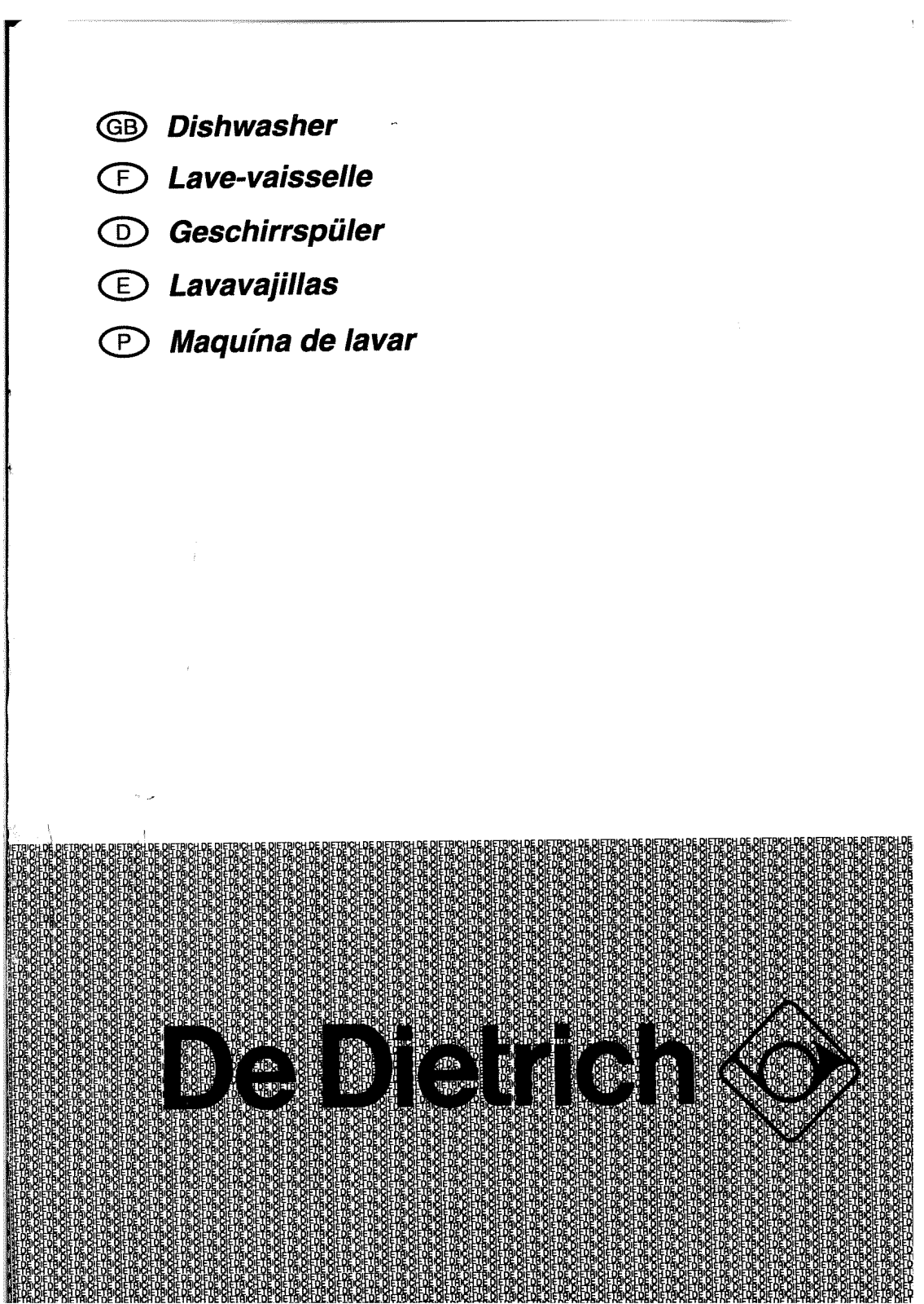 De dietrich DVF120JE1, DVF120JU1 User Manual