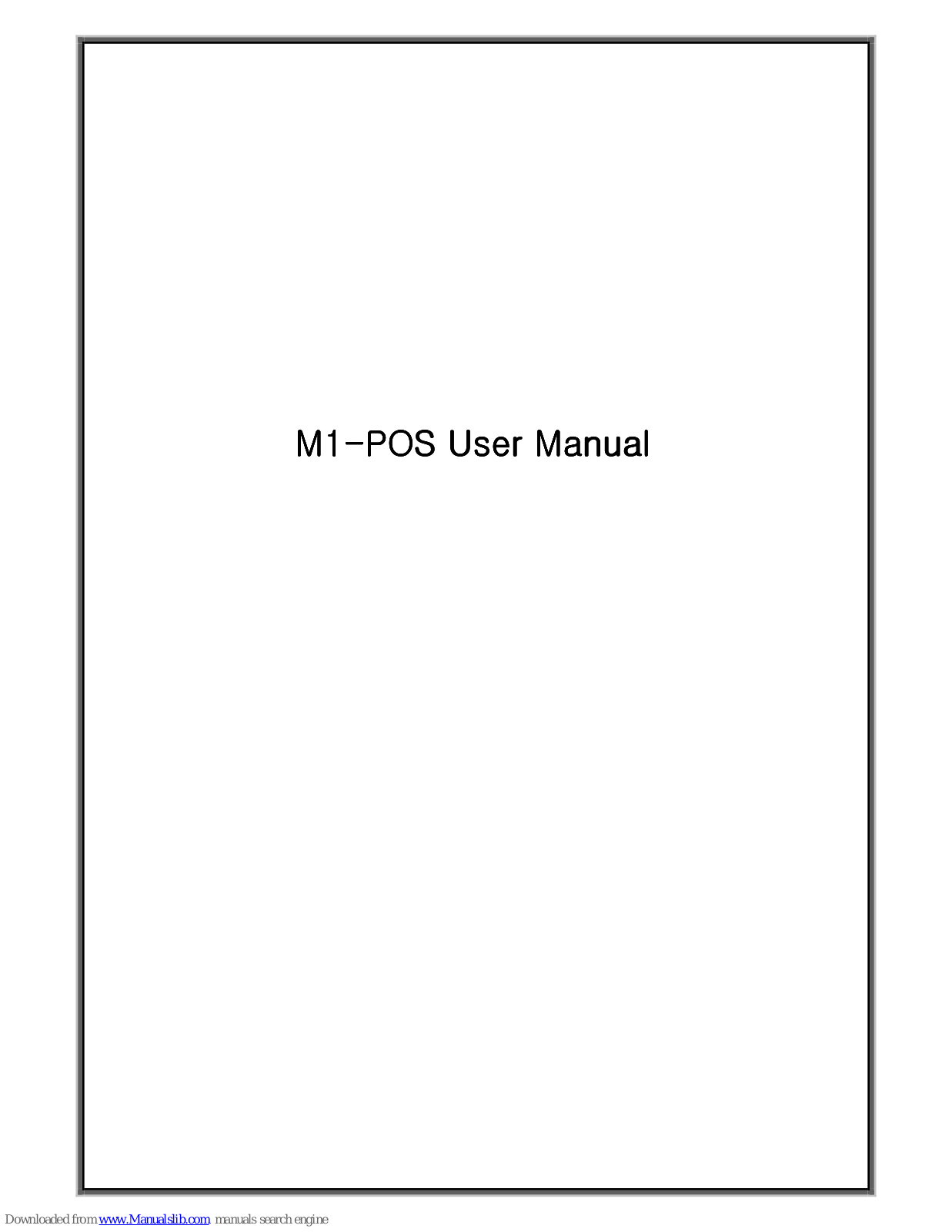 Partner Tech International M1-POS User Manual