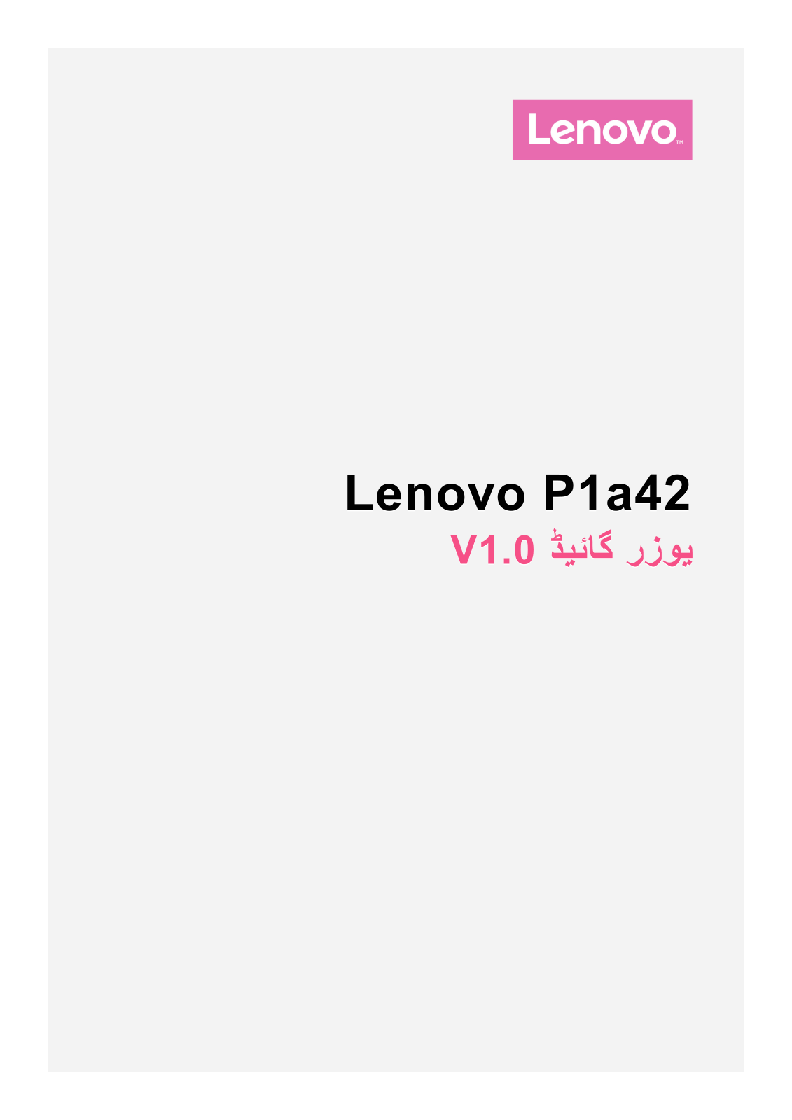 Lenovo P1a42 User Guide