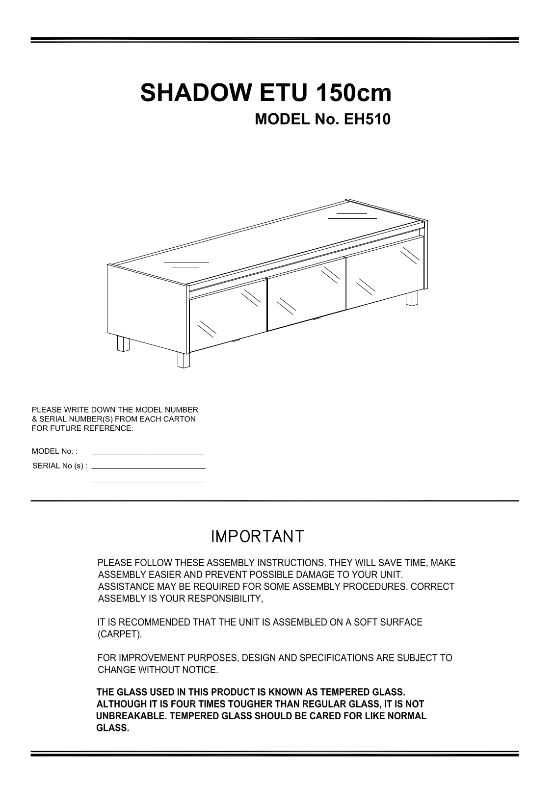 Freedom Shadow ETU 150 Assembly Instruction