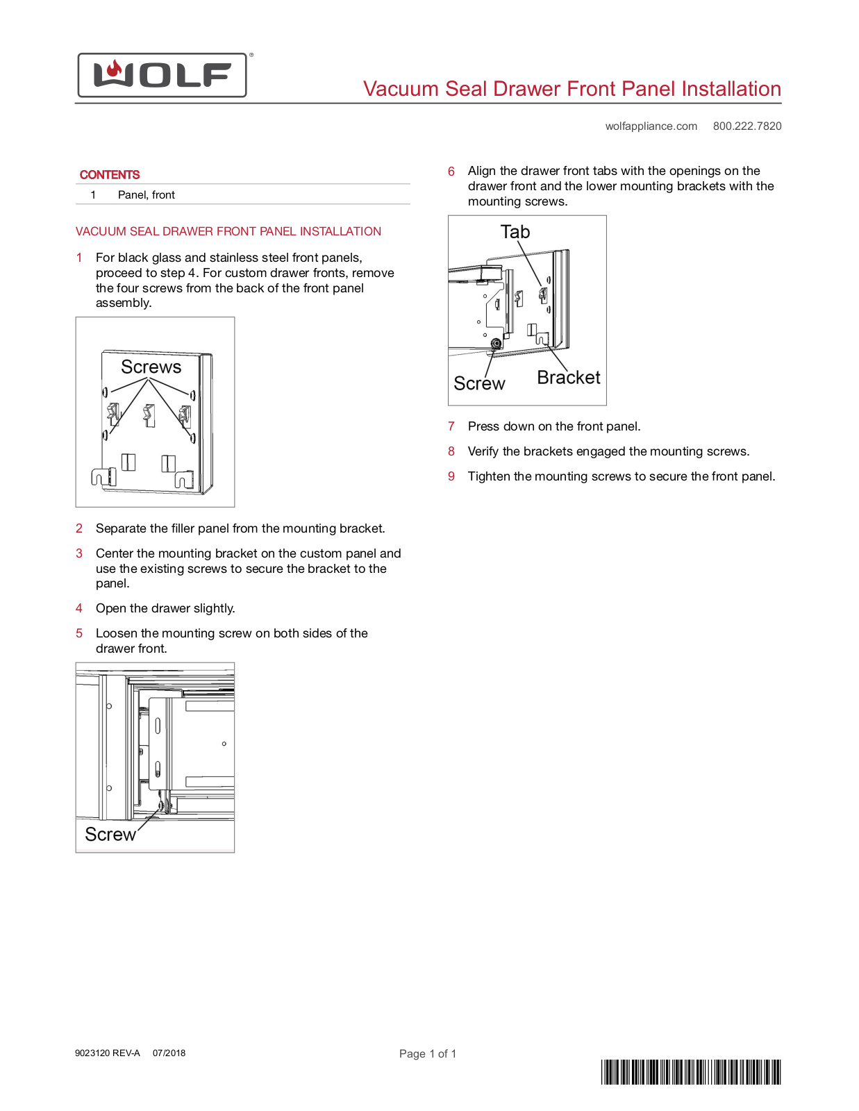Wolf 827727, 827725 Installation Guide - ManualMachine.com