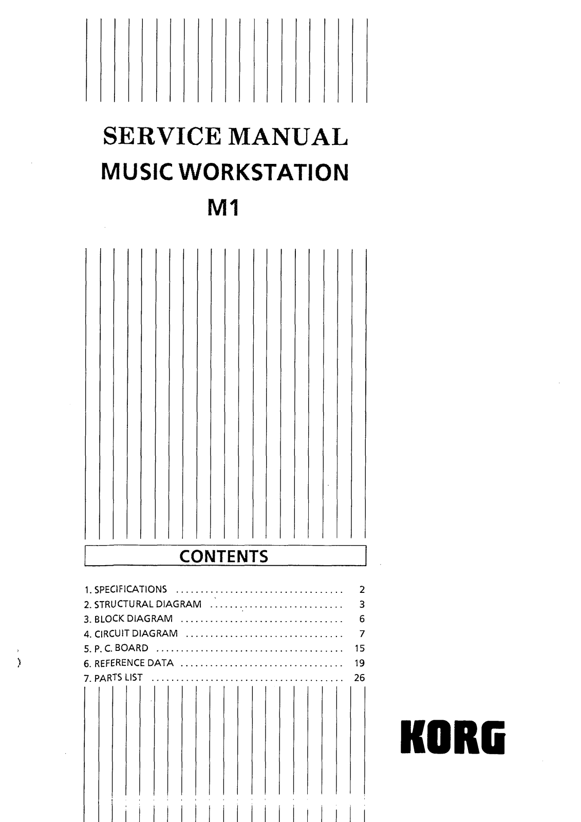 KORG M1 Service manual