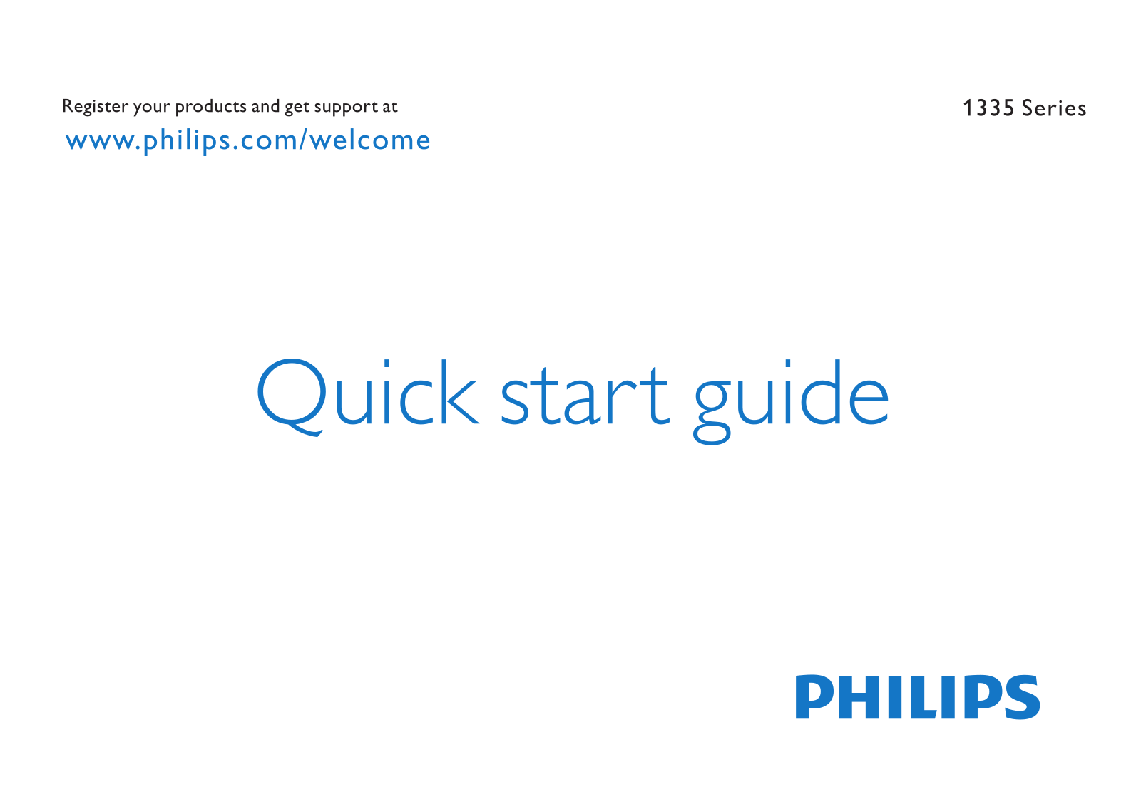 Philips 24PFL1335S/98, 24PFL1335/98 quick start guide - ManualMachine.com