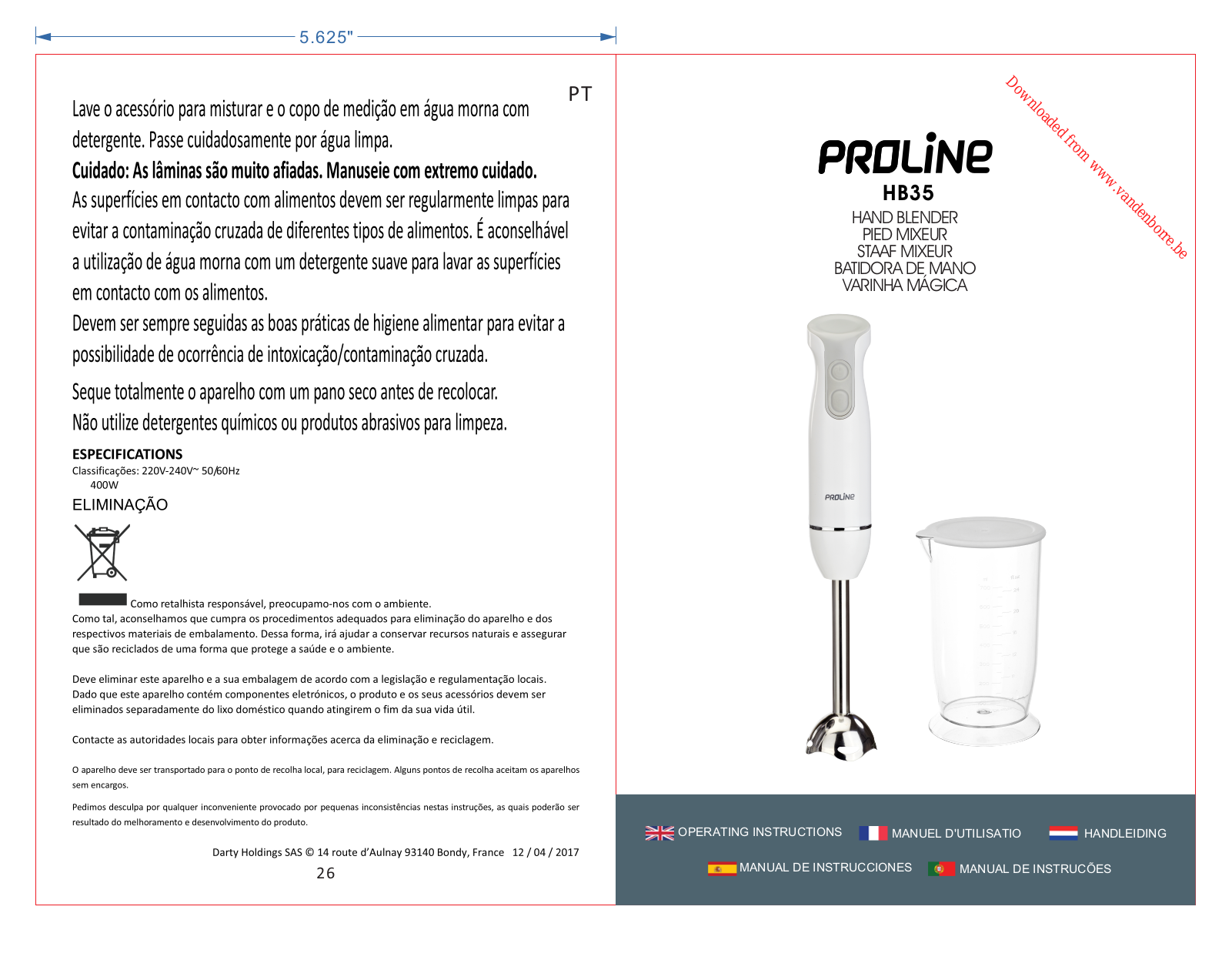 PROLINE HB35 User Manual