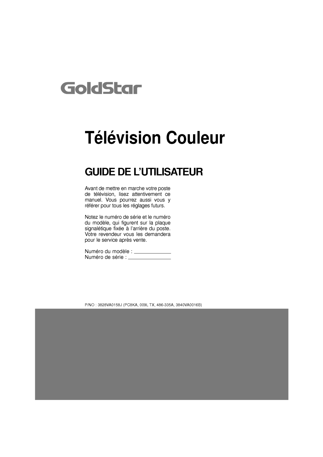 LG CF-28H80L User Manual