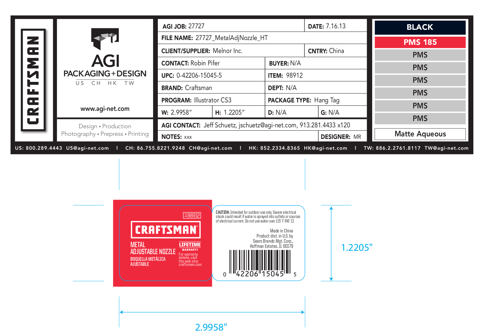 Craftsman Titanium Manufacturer's Warranty