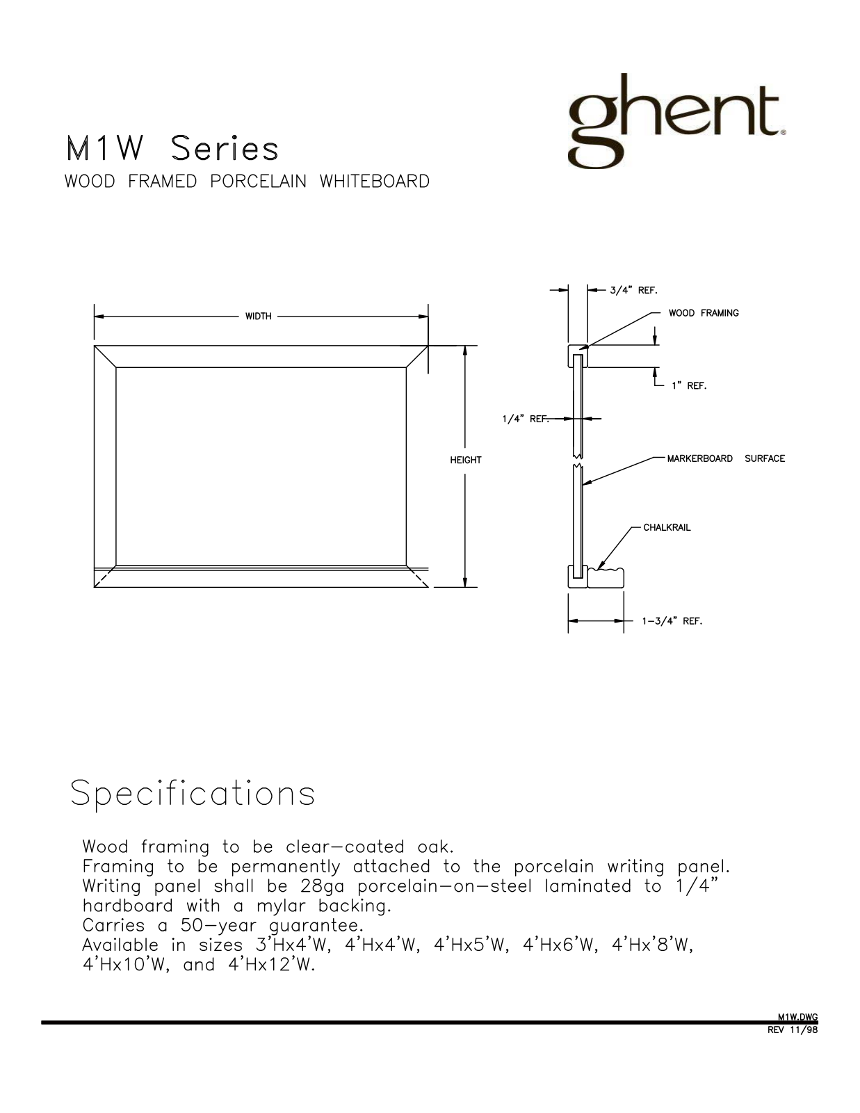 Ghent GEX1126 Specifications - ManualMachine.com