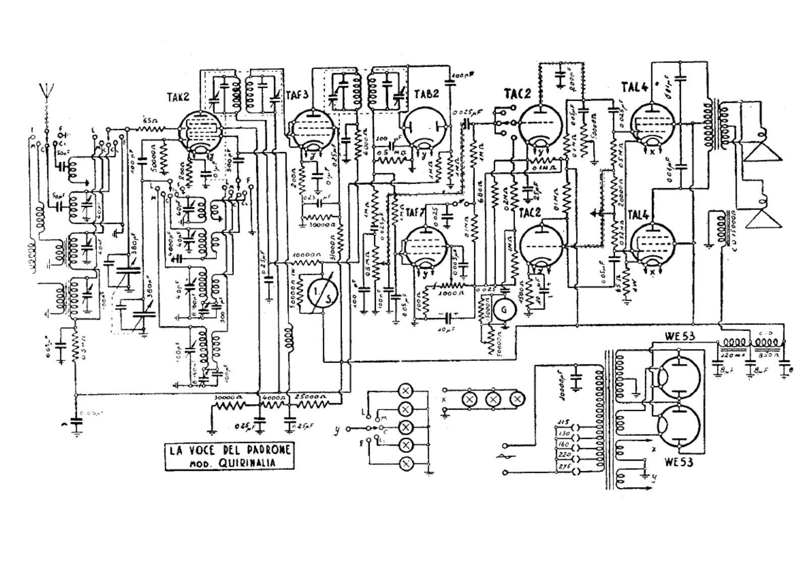 Voce Del Padrone Marconi quirinalia schematic