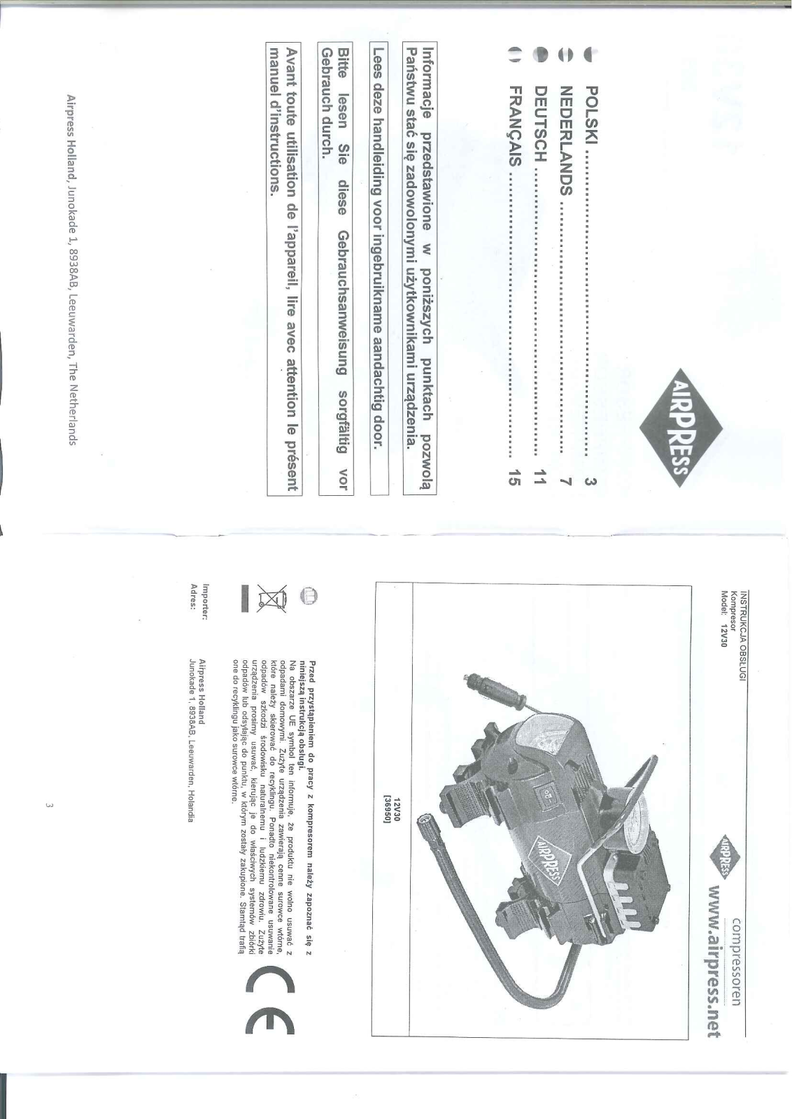 AIRPRESS 12V30 User guide - ManualMachine.com