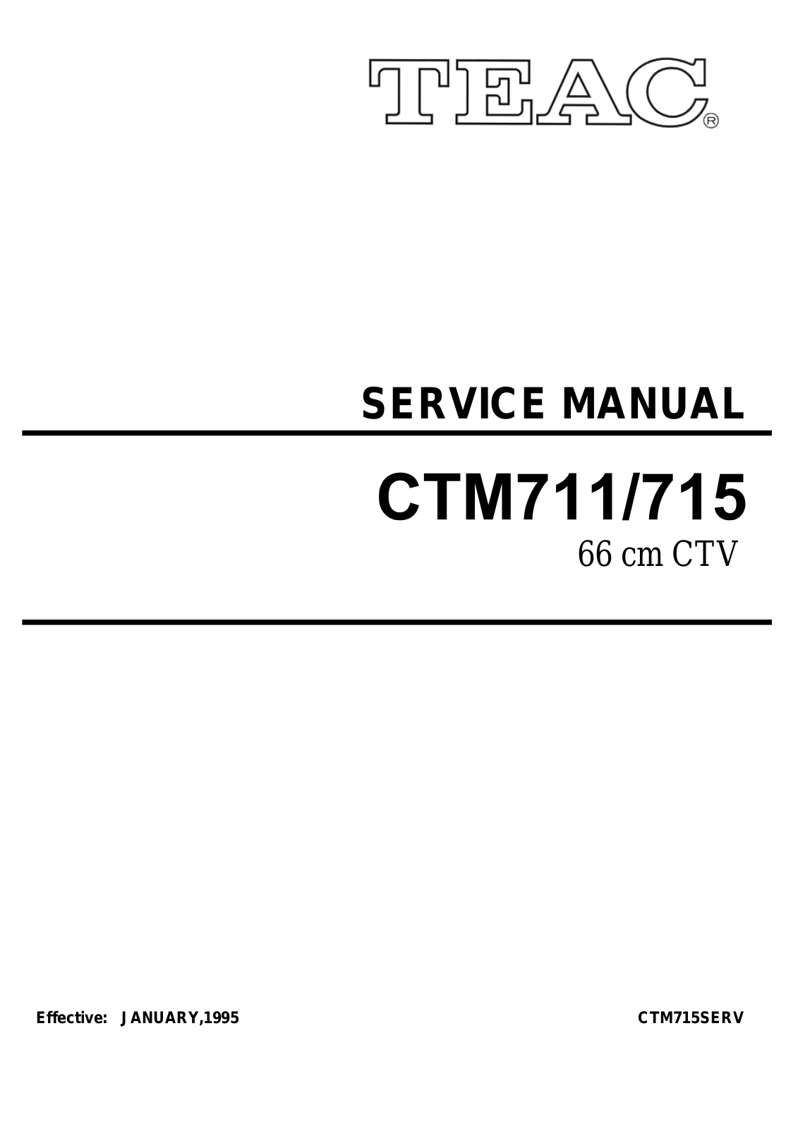 TEAC CTM-715-S Service manual