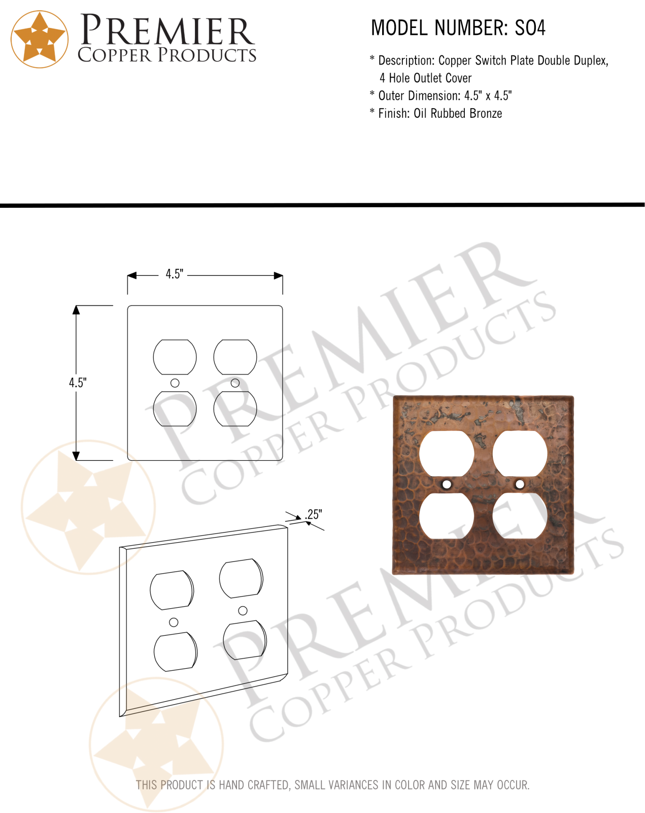Premier Copper Products IER1085 Specifications - ManualMachine.com