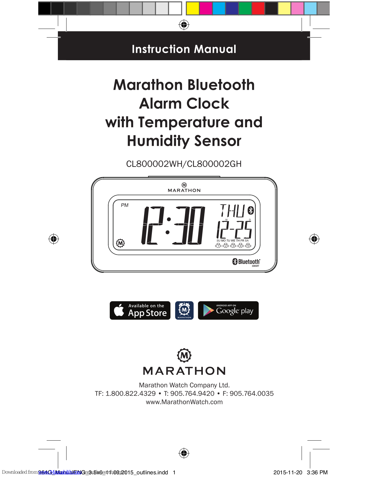 Marathon CL800002WH, CL800002GH Instruction Manual