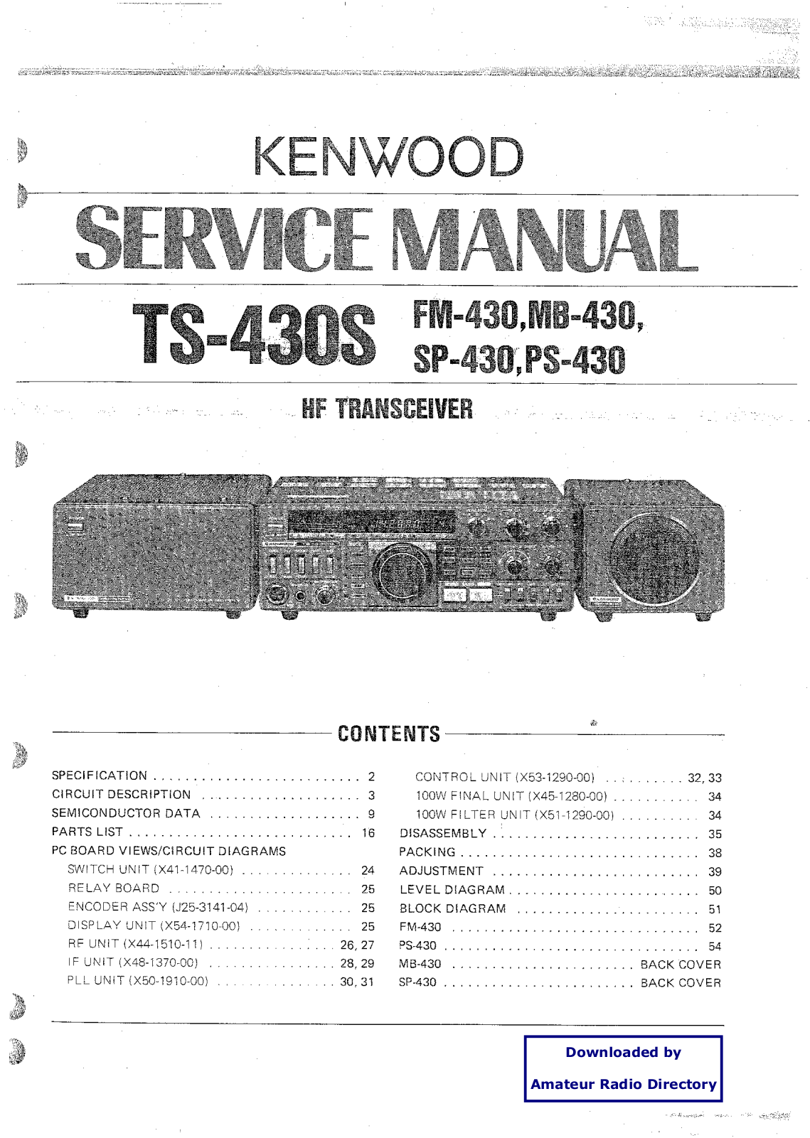 Kenwood TS-430-S Service Manual