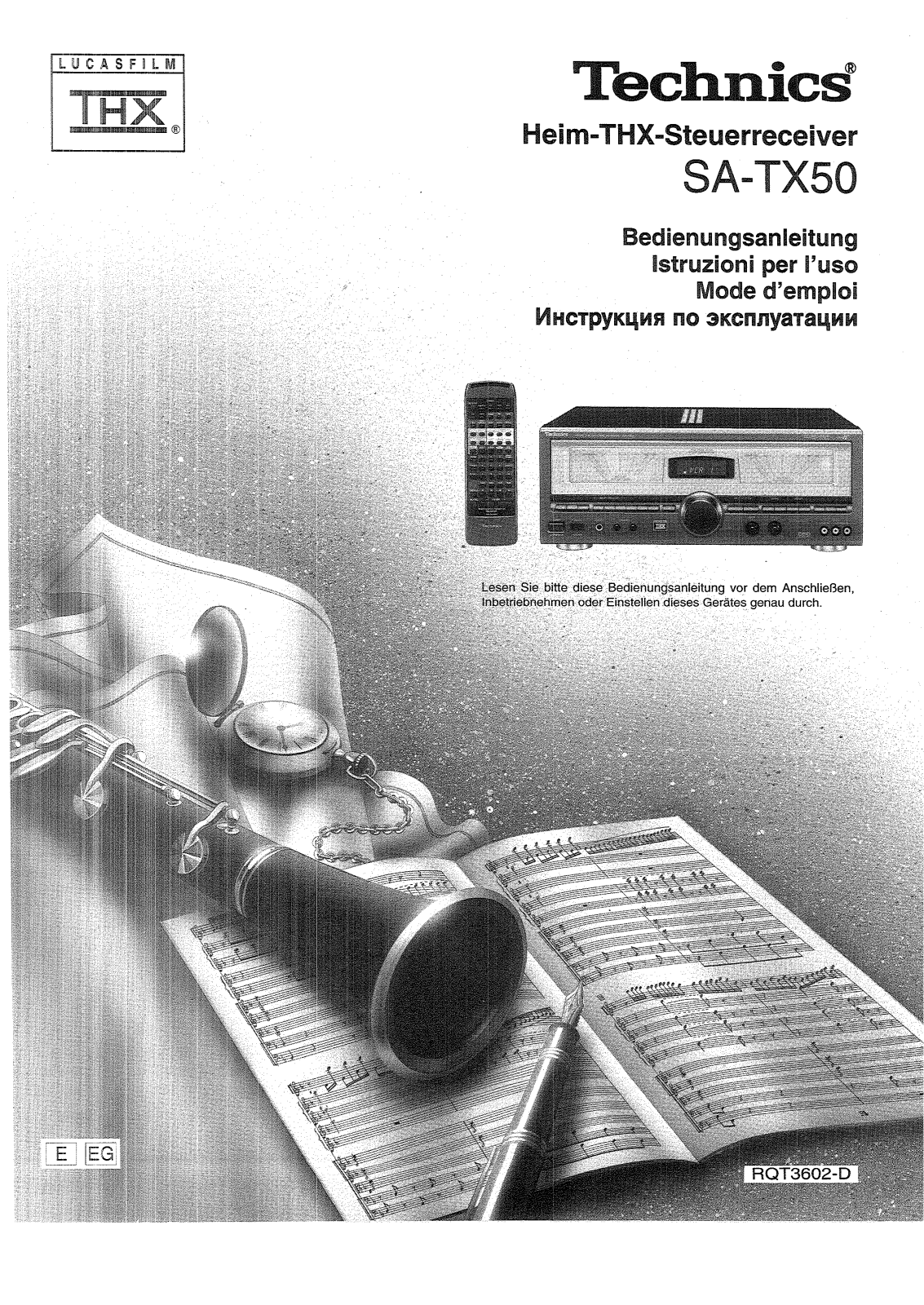 Panasonic SA-TX50 Manual