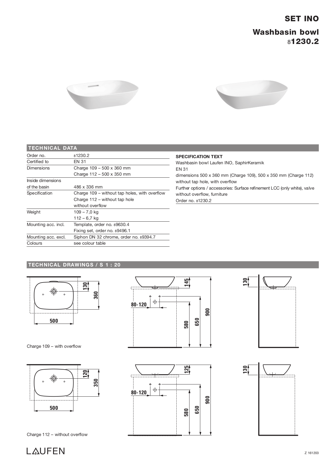 Laufen 8.1230.2 Datasheet - ManualMachine.com