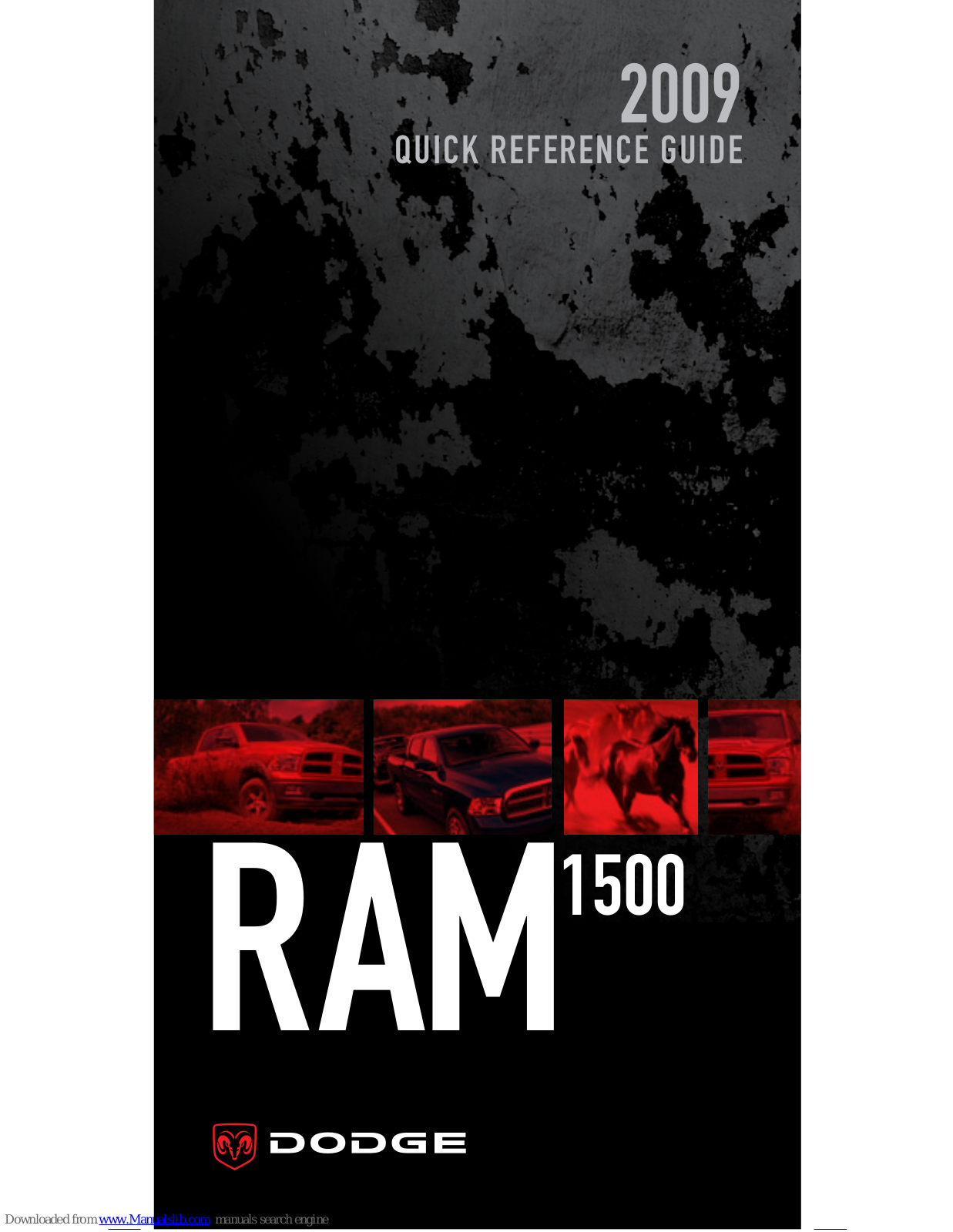 RAM DODGE 1500 2009, truck 2009 Quick Reference Manual