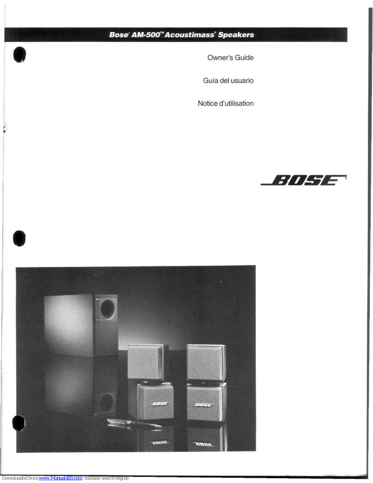 Bose Acoustimass AM-500 Owner's Manual