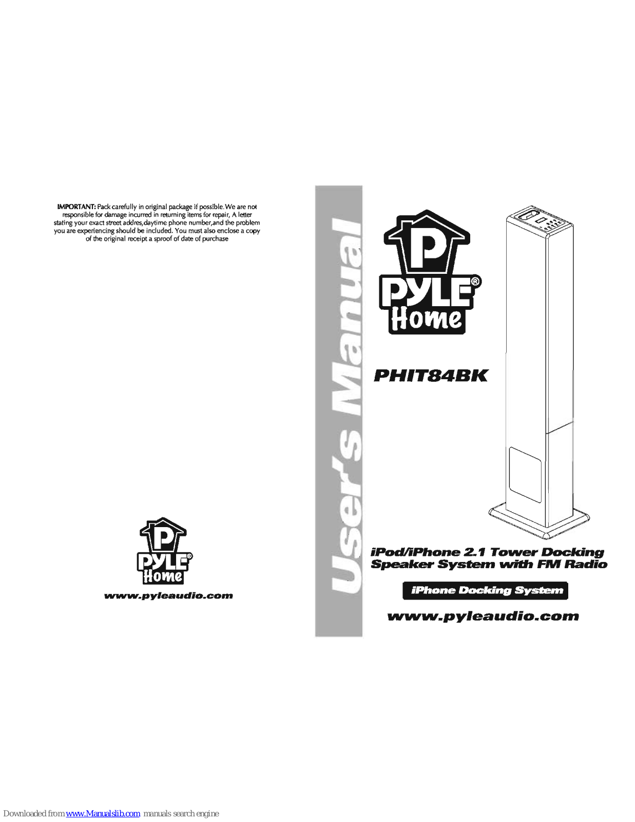 Pyle PHIT84BK, PHITB4BK User Manual - ManualMachine.com