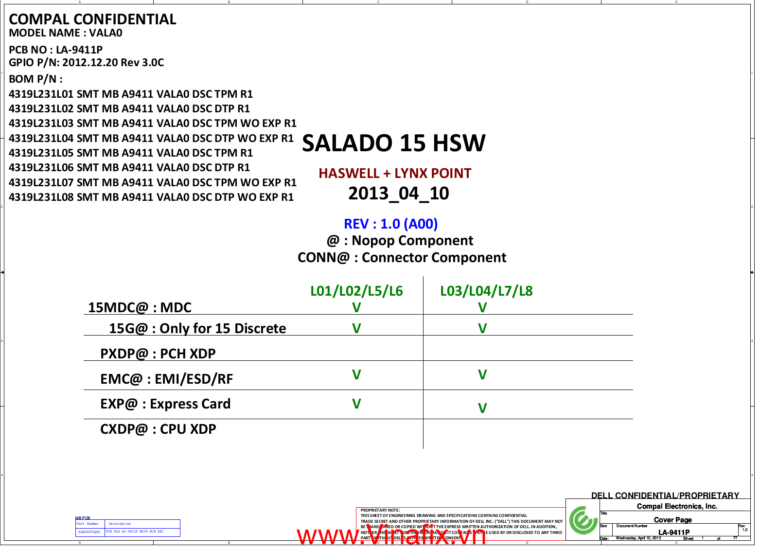 Compal LA-9411P Schematic