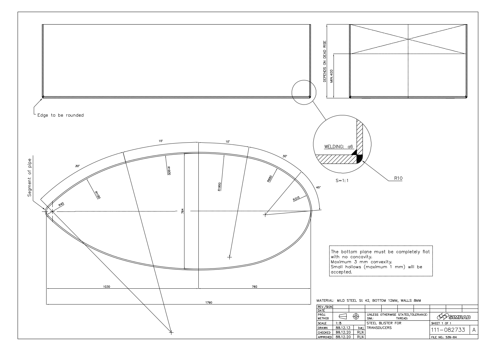 Simrad STEEL BLISTER Schematics