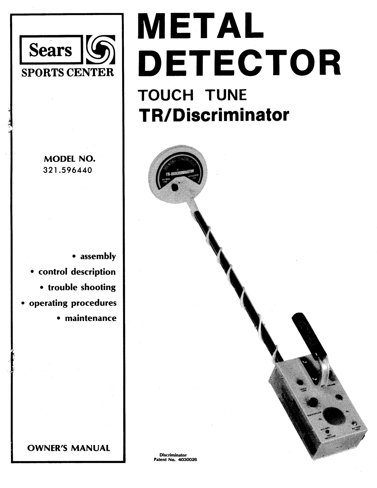 Whites Electronics SEARS 59644 User Manual