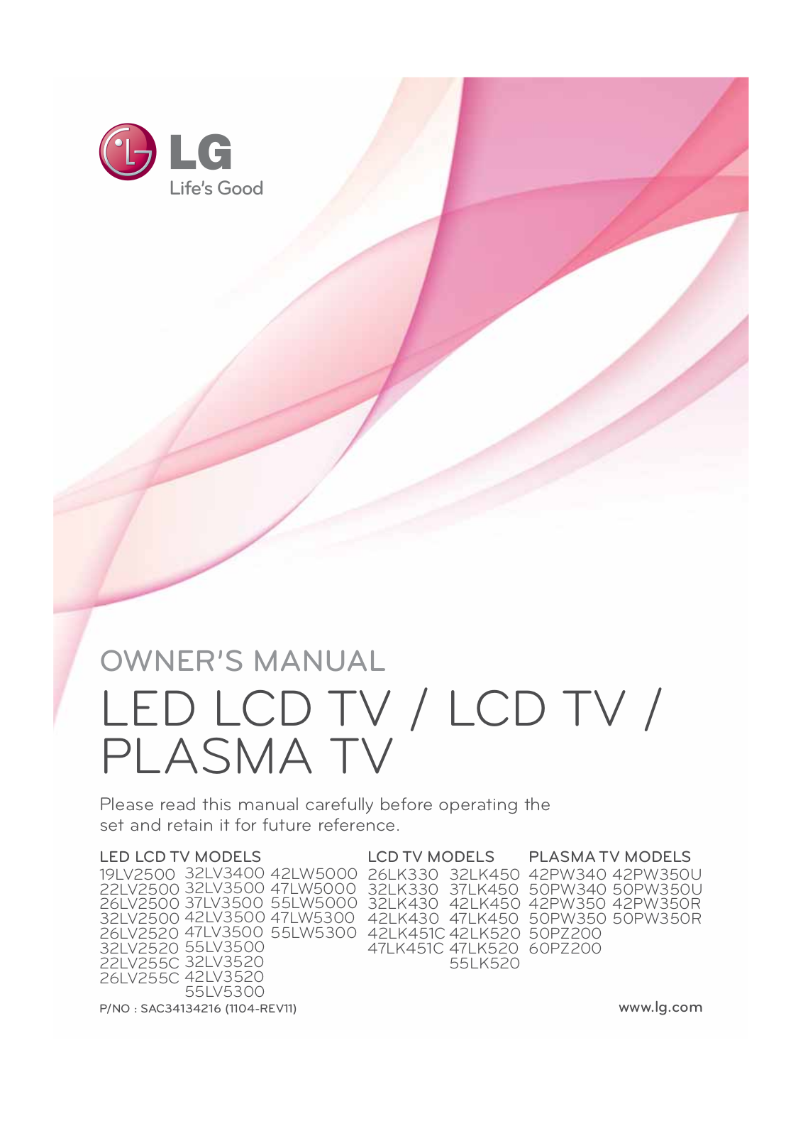 LG 22LV255CUA Users manual