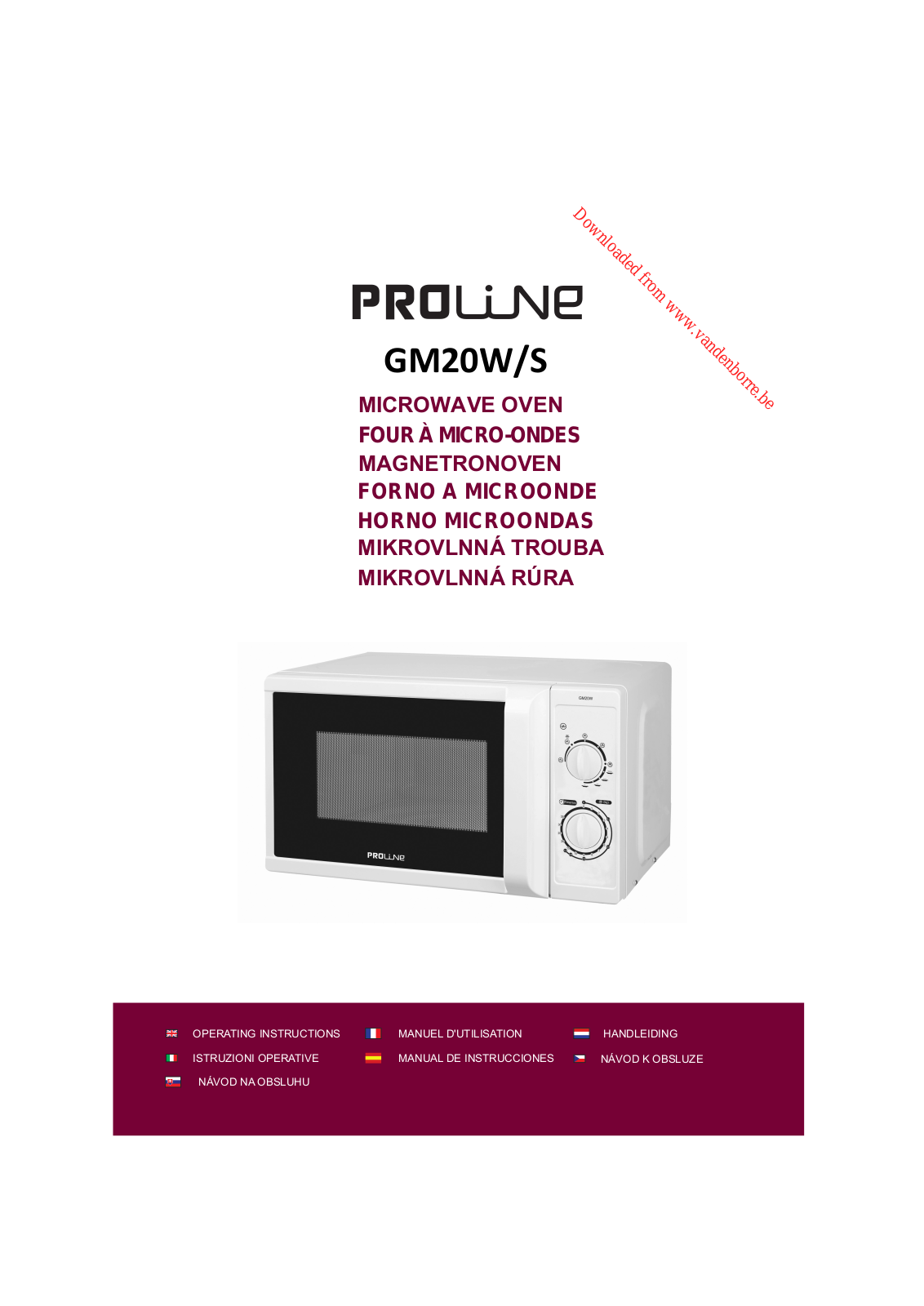 PROLINE GM 20 W User Manual