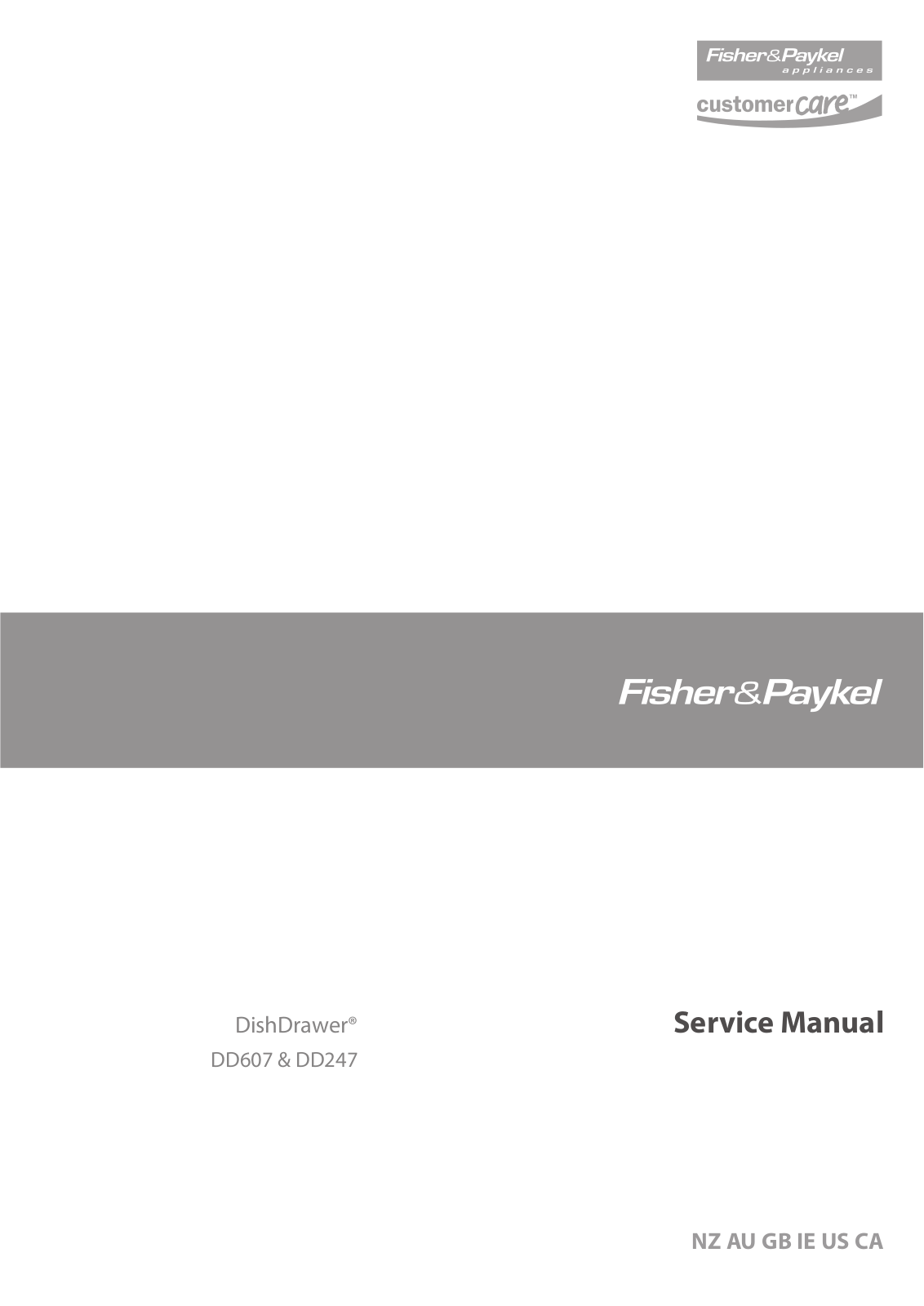 Fisher & Paykel DD607, DD247 User Manual