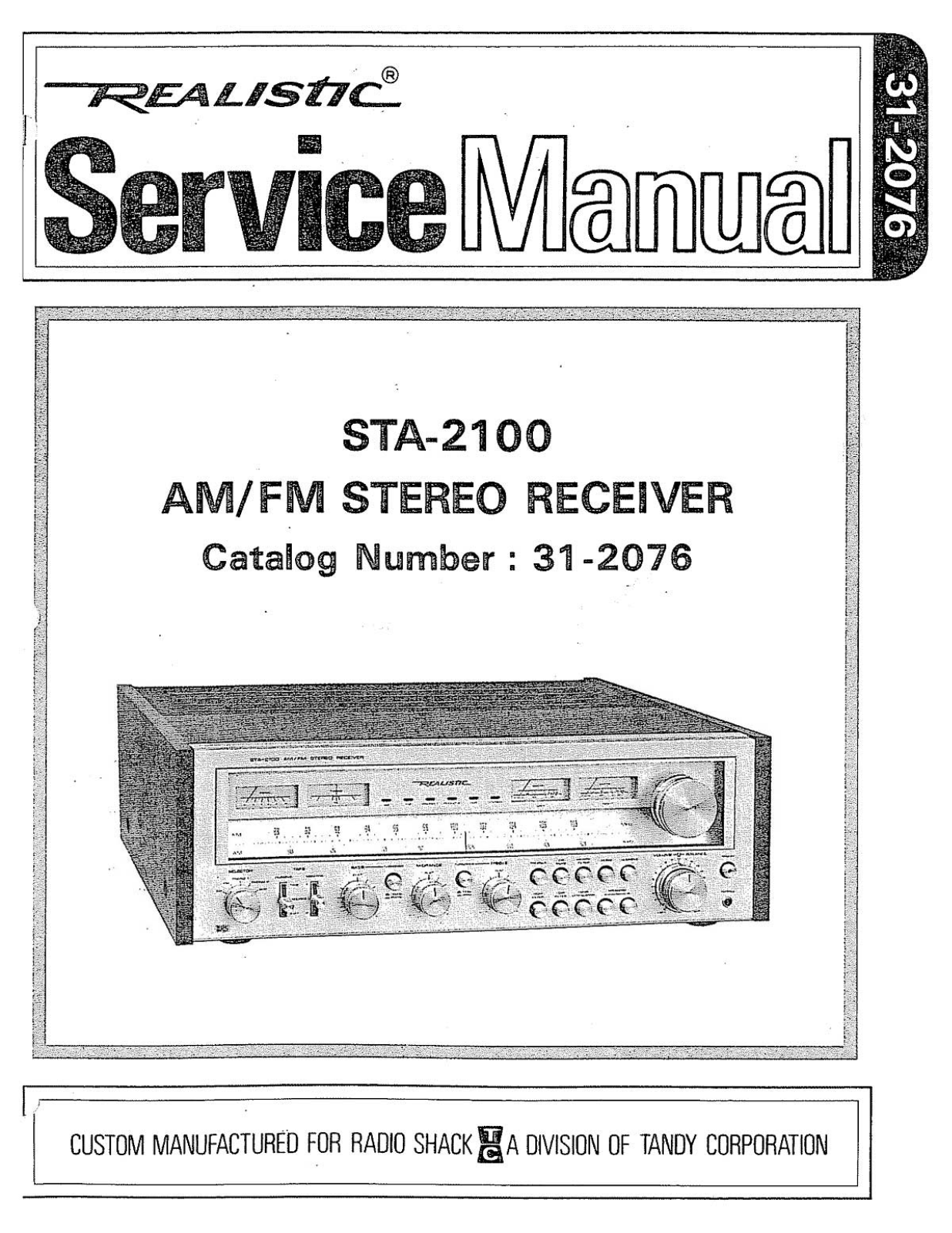 Realistic STA-2100 Service manual