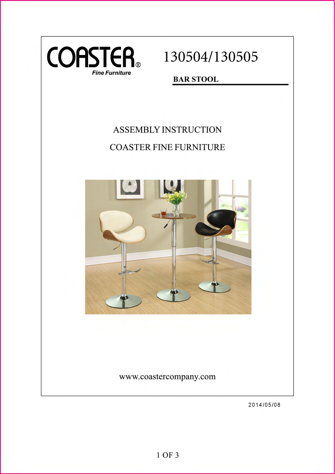 Coaster 130505 Assembly Guide - ManualMachine.com
