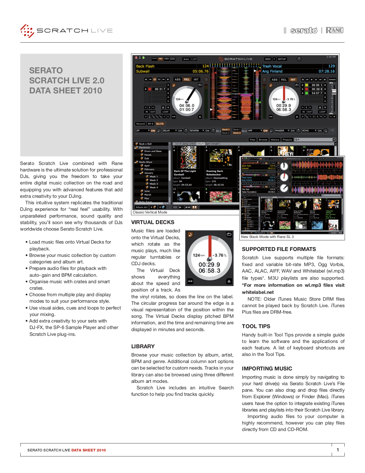 Rane SERATO ScRATch LIVE User Manual