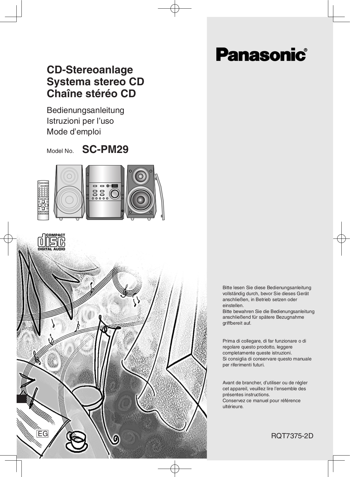 PANASONIC SC-PM29 User Manual