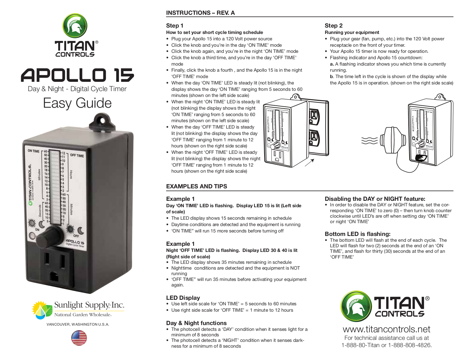 Sunlight Supply Apollo  15 User Manual - ManualMachine.com