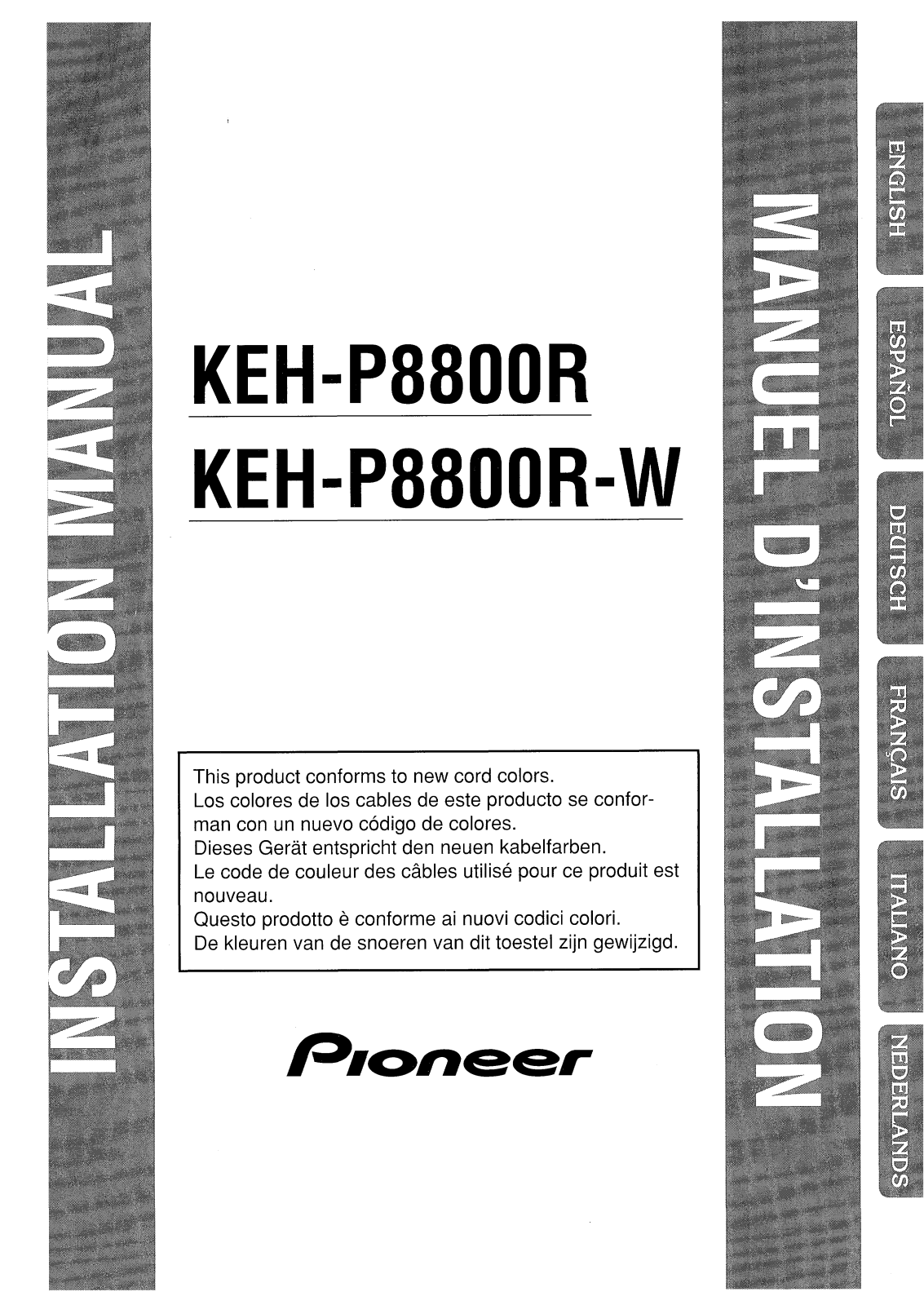 PIONEER KEH-P8800R(-W) User Manual