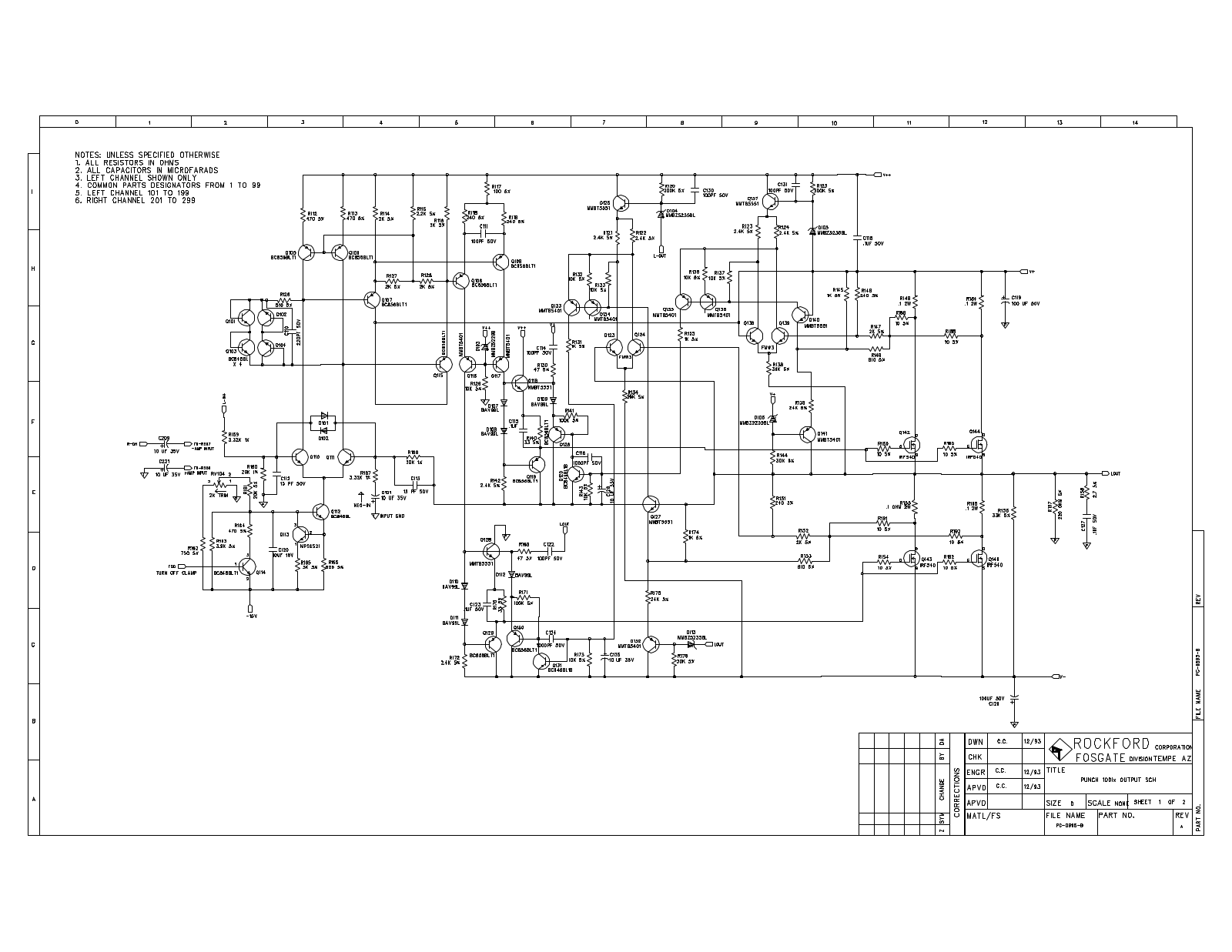 Rockford Fosgate Punch 100 Mk9 Schematic