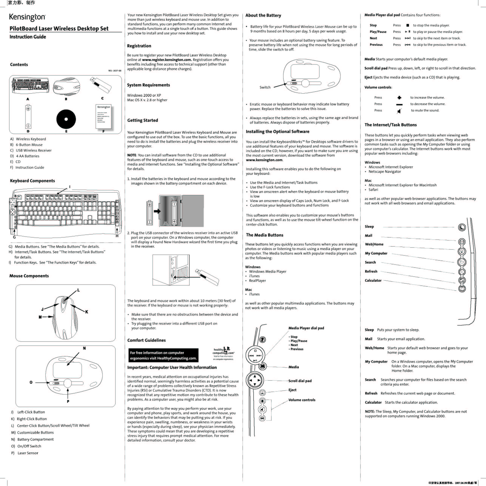 Kensington M01006-D User Manual