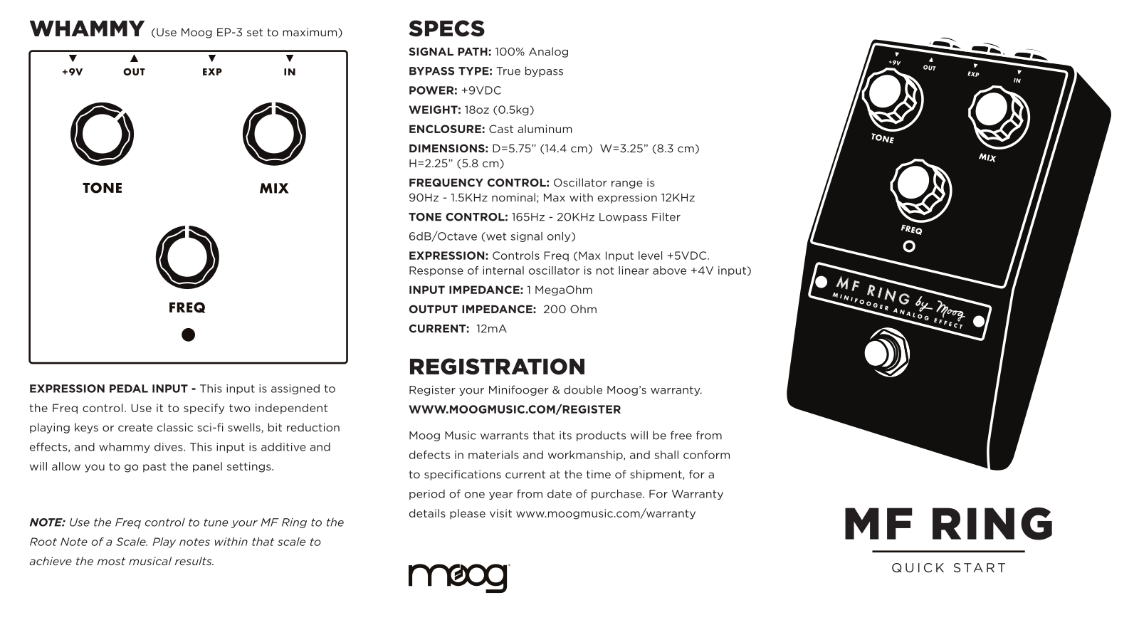 Moog MF Ring Quick Start Guide