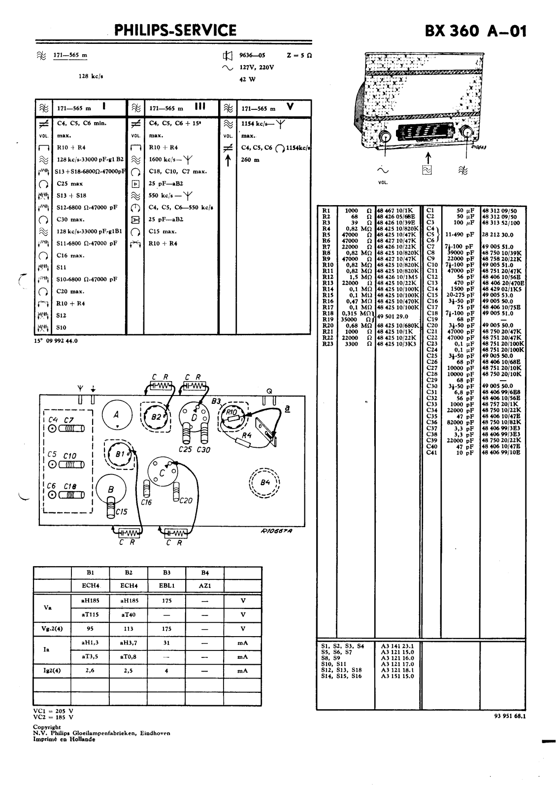 Philips BX-360-A Service Manual