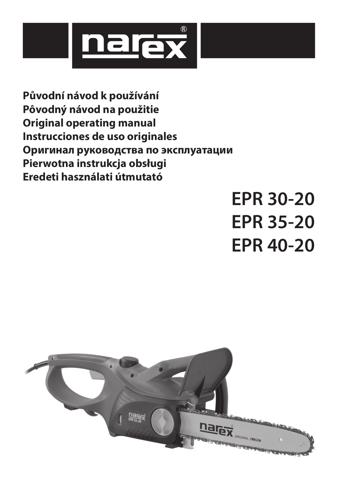 Narex EPR 40-20, EPR 35-20, EPR 30-20 User Manual