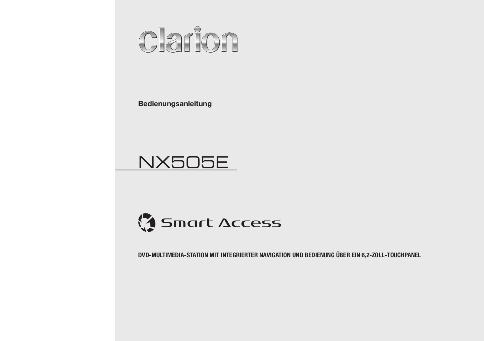 Clarion NX505E Owner`s Manual