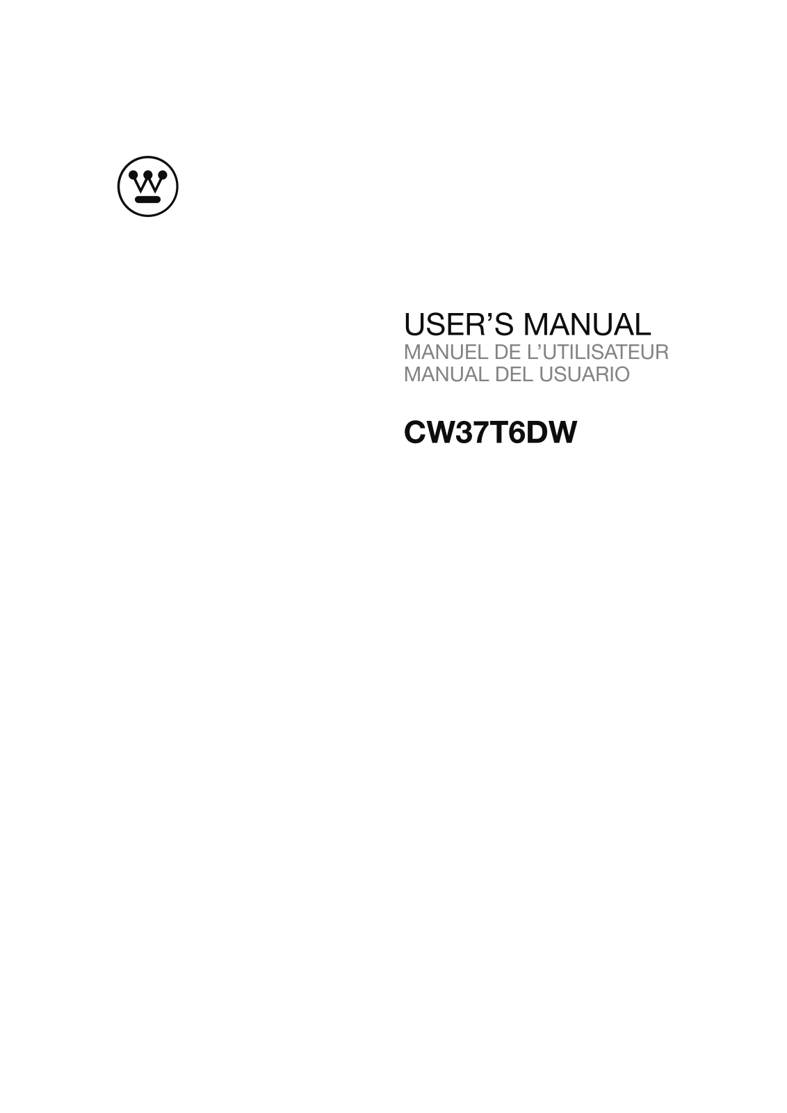 Westinghouse Digital CW37T6DW User Manual