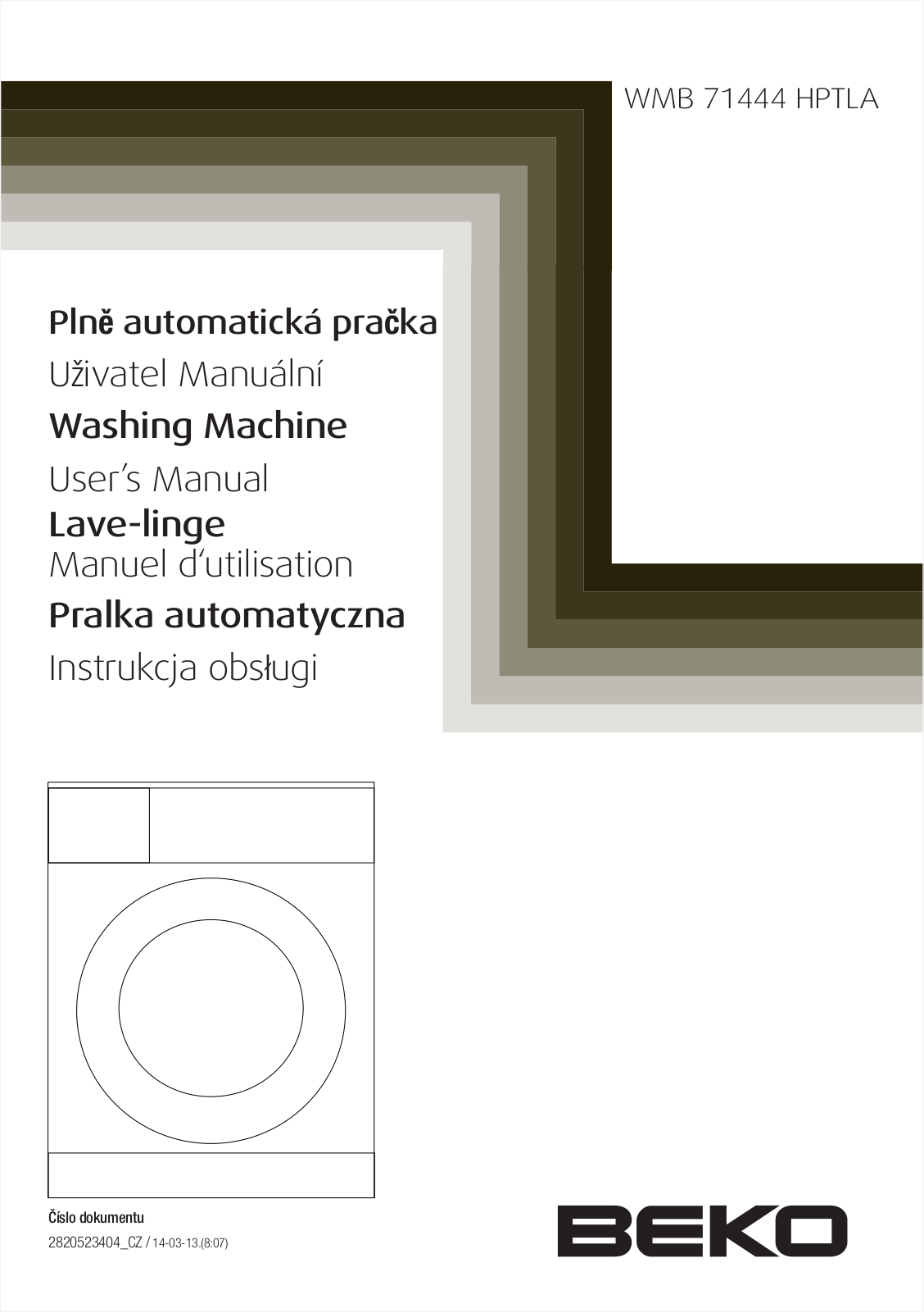 Beko WMB 71444HPTLA User Manual