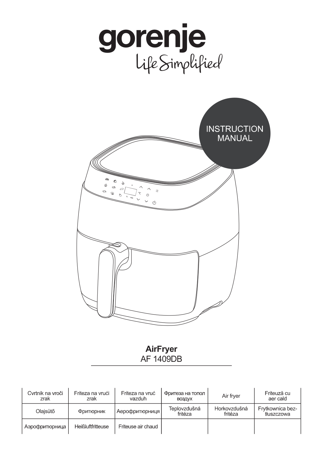 Gorenje AF1409DB Operating Instructions